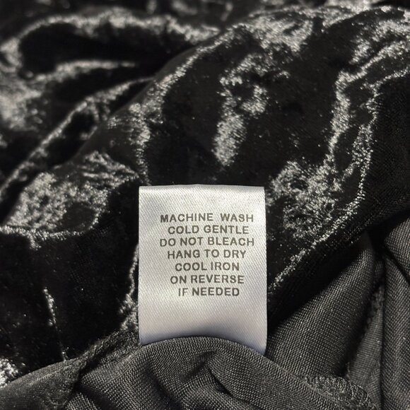 The Vanity Room Black Crushed Velvet Mini Dress S Whimsigoth Romantic Goth Soft - Picture 15 of 15